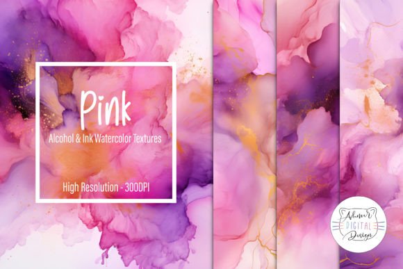 Download Pink Alcohol &amp; Ink Watercolor Textures - Watercolor Collection