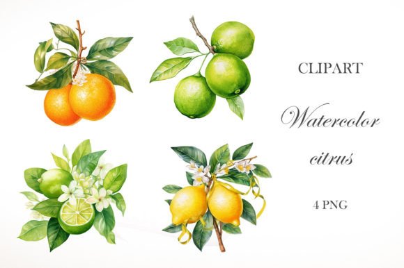 Download Watercolor Citrus Clipart - Watercolor Collection