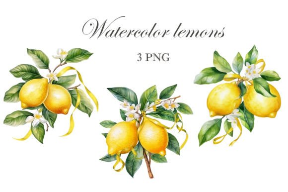 Download Lemon Watercolor Png. Citrus Clipart - Watercolor Collection