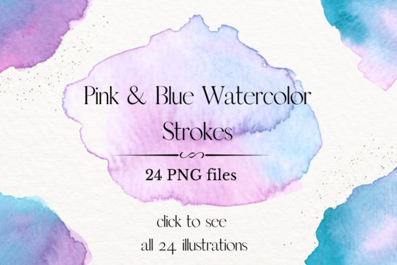Download Pink and Blue Watercolor Splash Clipart - Watercolor Collection