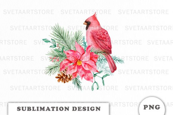 Download Watercolor Christmas Bouquet Clipart PNG - Watercolor Collection