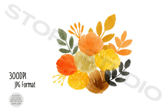 Download Autumn Botanical Watercolor Clipart - Watercolor Collection