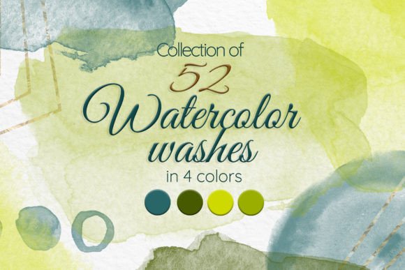 Download Green Watercolor Stains Set - Watercolor Collection