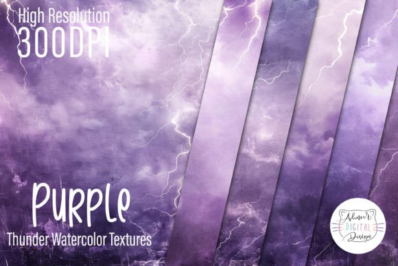 Download Purple Thunder Watercolor Textures - Watercolor Collection