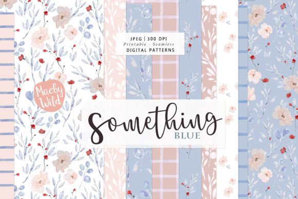 Download Watercolor Flower Pattern Something Blue - Watercolor Collection