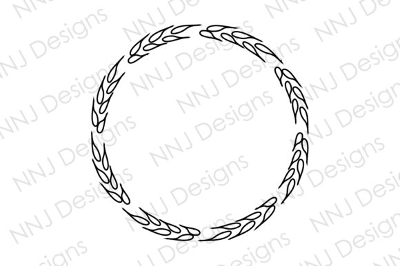 Download Circle Wreath Outline Leaves Frame - Leaves Collection