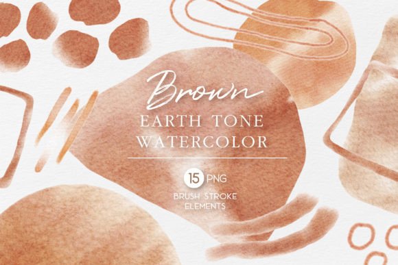Download Brown Earth Tone Watercolor Brush Stroke - Watercolor Collection