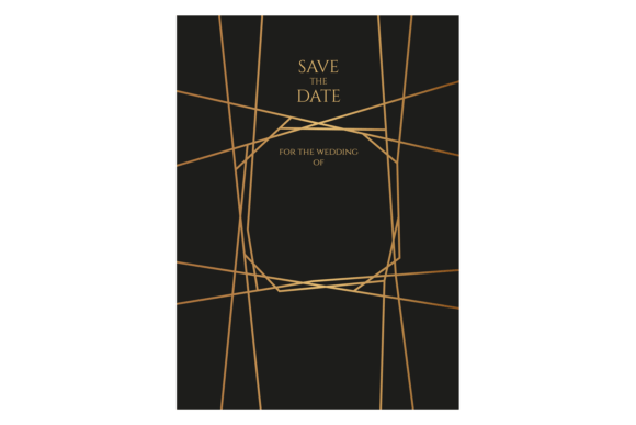 Download Save Date Template with Elegant Thin Gol - Save date Collection