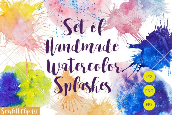 Download Set of Watercolor Stains Backgrounds - Watercolor Collection