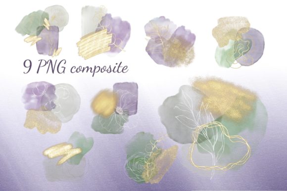 Download Abstract Compositions Watercolor Spots - Watercolor Collection