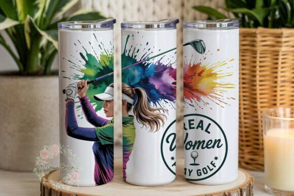 Download Dynamic Golf Woman Watercolor Tumbler - Watercolor Collection