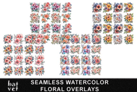 Download Seamless Watercolor Floral Overlay PNG - Watercolor Collection