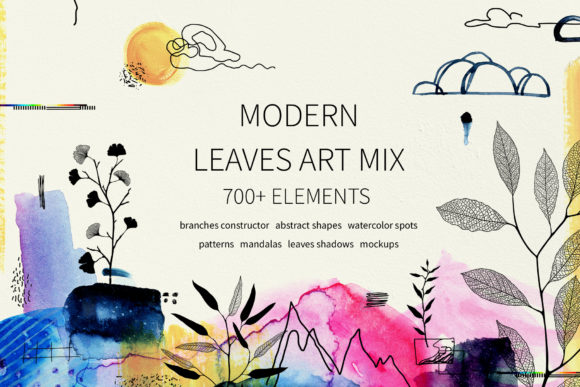 Download Leaves. Modern Graphic Elements - Leaves Collection