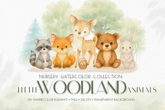 Download Woodland Animals Watercolor Clipart Set - Watercolor Collection