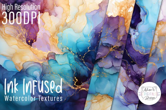 Download Ink Infused Watercolor Textures - Watercolor Collection