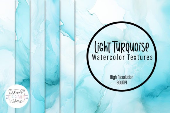 Download Light Turquoise Watercolor Textures - Watercolor Collection