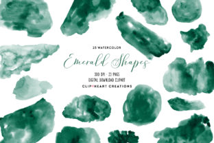 Download Emerald Watercolor Shapes - Watercolor shapes Collection