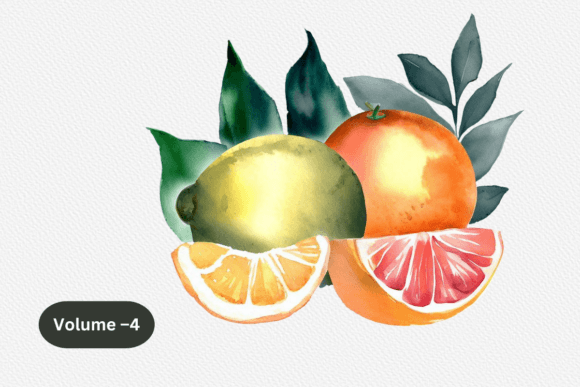 Download Watercolor Citrus Clipart,Fruits Clipart - Watercolor Collection