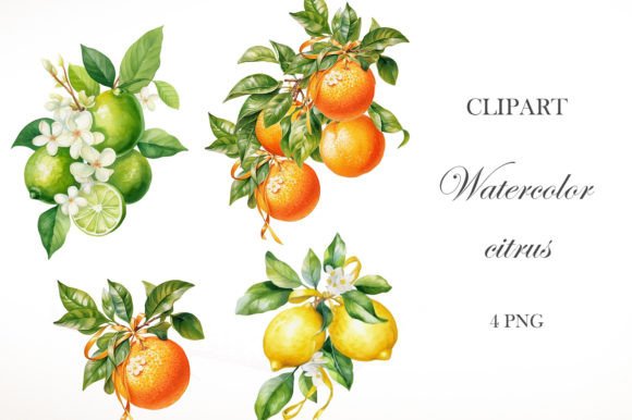 Download Watercolor Citrus Clipart - Watercolor Collection