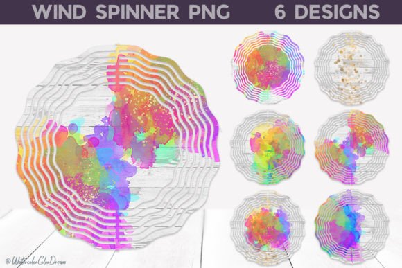 Download Watercolor Stains Wind Spinner - Watercolor Collection