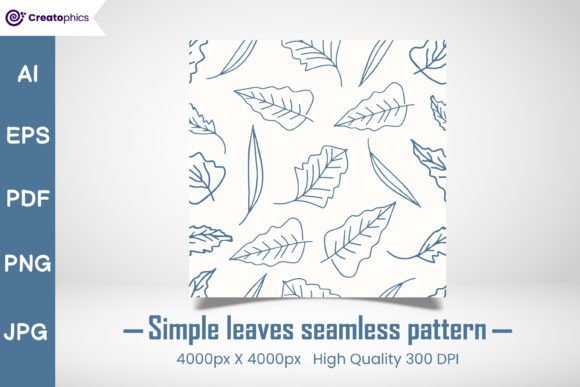 Download Simple Leaves Seamless Pattern Design - Leaves Collection