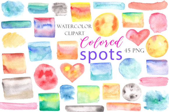 Download Colored Watercolor Stains - Watercolor Collection