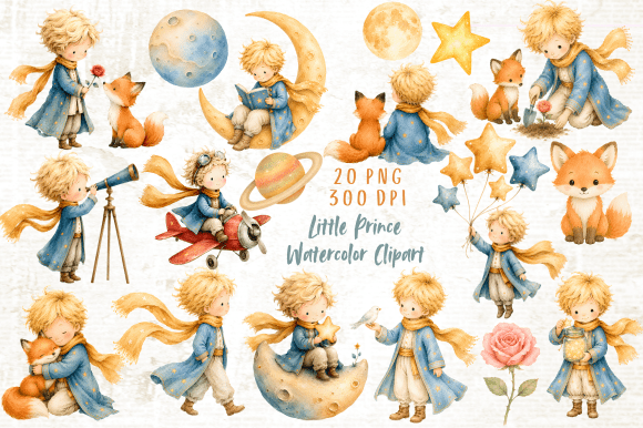 Download Little Prince Watercolor Clipart - Watercolor Collection