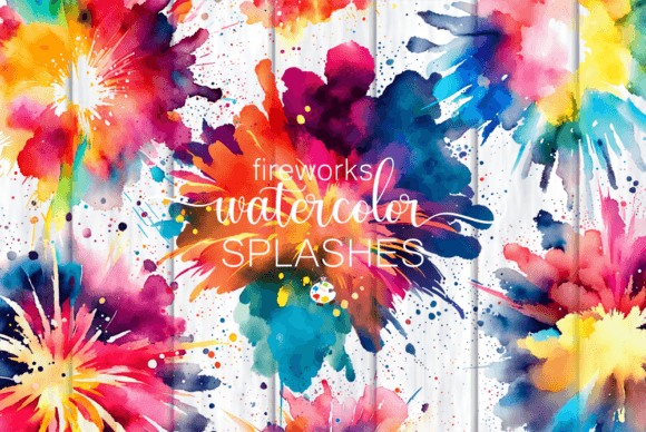 Download Firework Splashes Watercolor Textures - Watercolor Collection