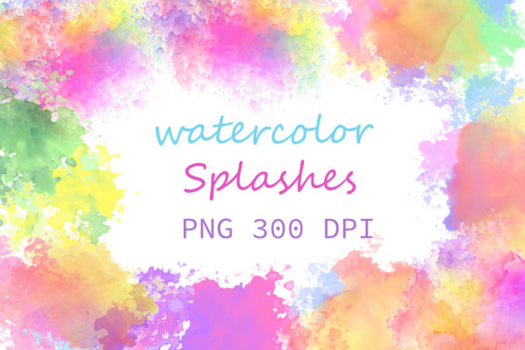 Download Watercolor Splatter Stain Colorful - Watercolor Collection