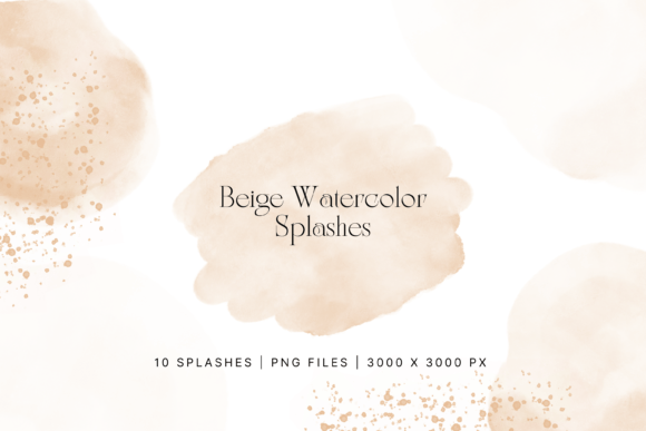 Download Nude Beige Watercolor Splash, Splatter - Watercolor Collection