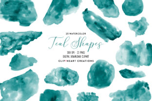 Download Teal Watercolor Shapes - Watercolor shapes Collection