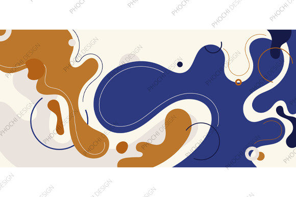 Download Abstract Trendy Organic Shape Forms Line - Trendy Collection