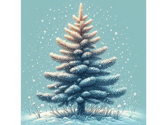 Download Snowy Pine with Frosty Highlights - Highlights Collection
