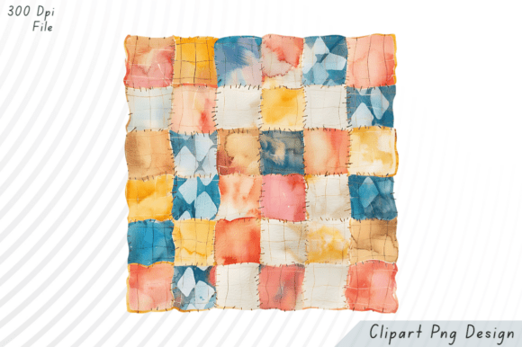 Download Watercolor Patchwork Quilt PNG Clipart - Watercolor Collection