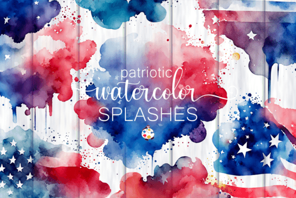 Download Patriotic Splashes - Watercolor Textures - Watercolor Collection