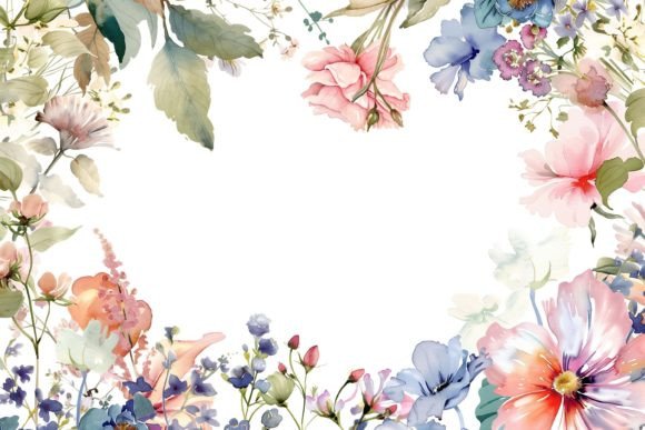 Download Watercolor Floral Wedding Frame - Watercolor Collection