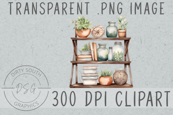 Download Watercolor Boho Decor Shelf - Watercolor Collection