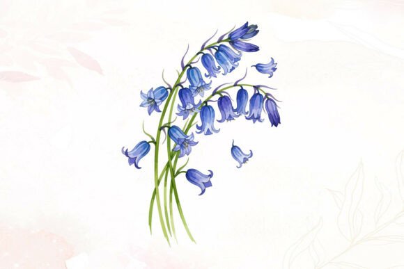 Download Dynamic Watercolor Bluebells Falling - Watercolor Collection
