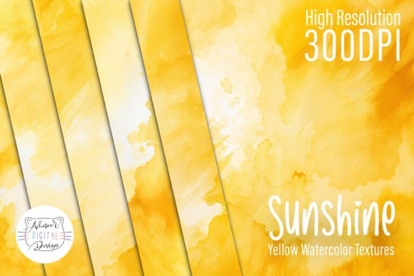 Download Sunshine Yellow Watercolor Textures - Watercolor Collection