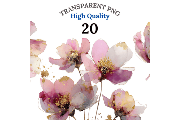 Download 20 Abstract Watercolor Floral Clipart - Watercolor Collection