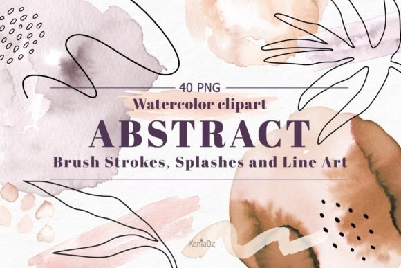 Download Neutral Watercolor Abstract Shapes - Watercolor Collection
