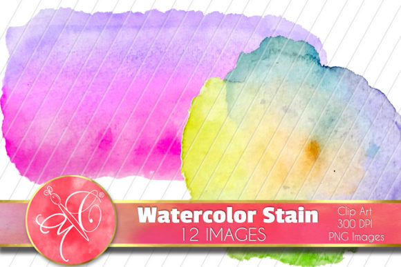 Download Watercolor Stains Clip Art, 12 Images - Watercolor Collection