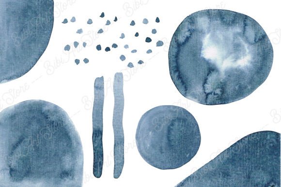 Download Abstract Geometric Watercolor Shapes Set - Watercolor shapes Collection