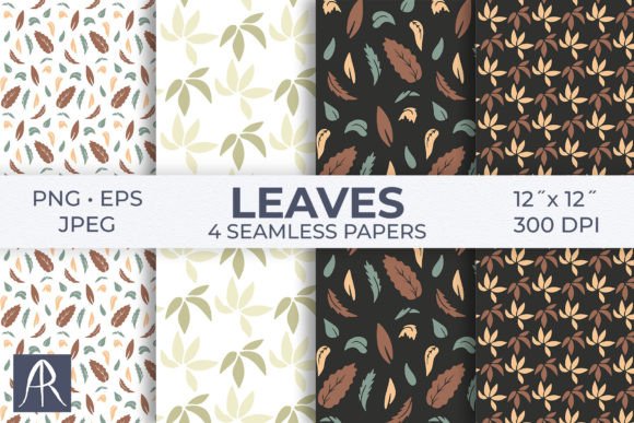 Download Simple Leaves Digital Paper Pack - Leaves Collection