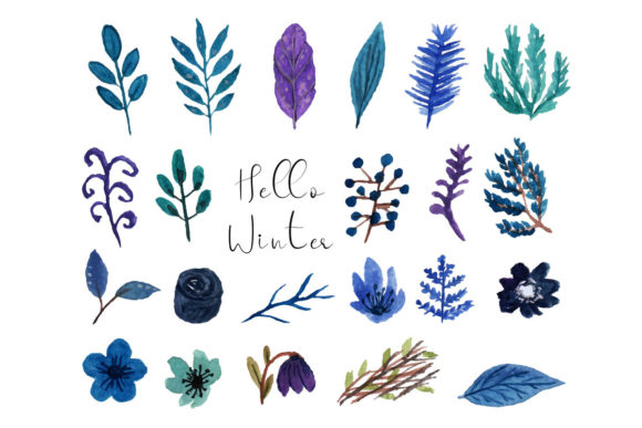 Download Hello Winter Flower Watercolor - Watercolor Collection