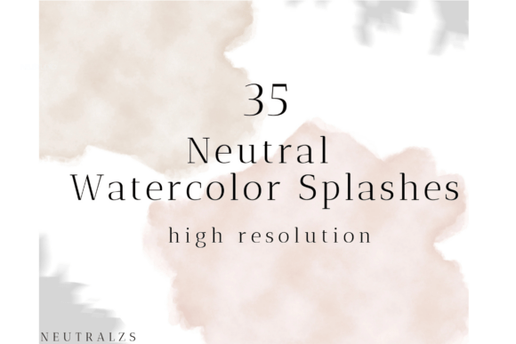 Download Neutral Watercolor Abstract Shapes - Watercolor Collection