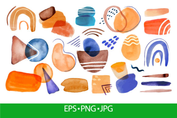 Download Abstract Watercolor Colorful Shapes - Watercolor Collection