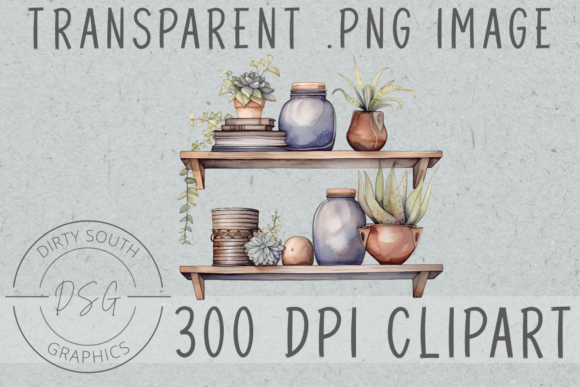 Download Watercolor Boho Decor Shelf - Watercolor Collection