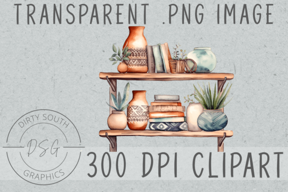 Download Watercolor Boho Decor Shelf - Watercolor Collection
