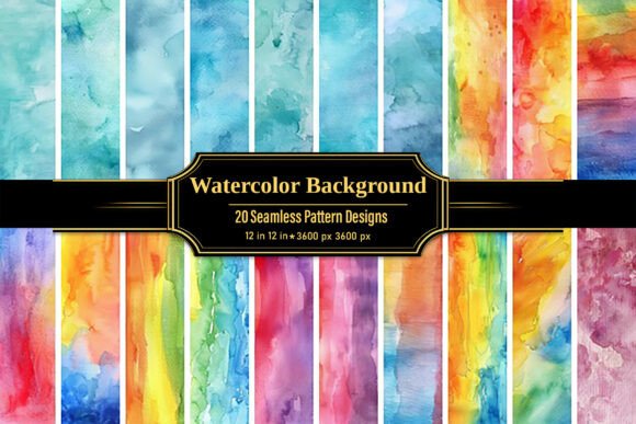 Download Dreamy Rainbow Watercolor Background Set - Watercolor Collection